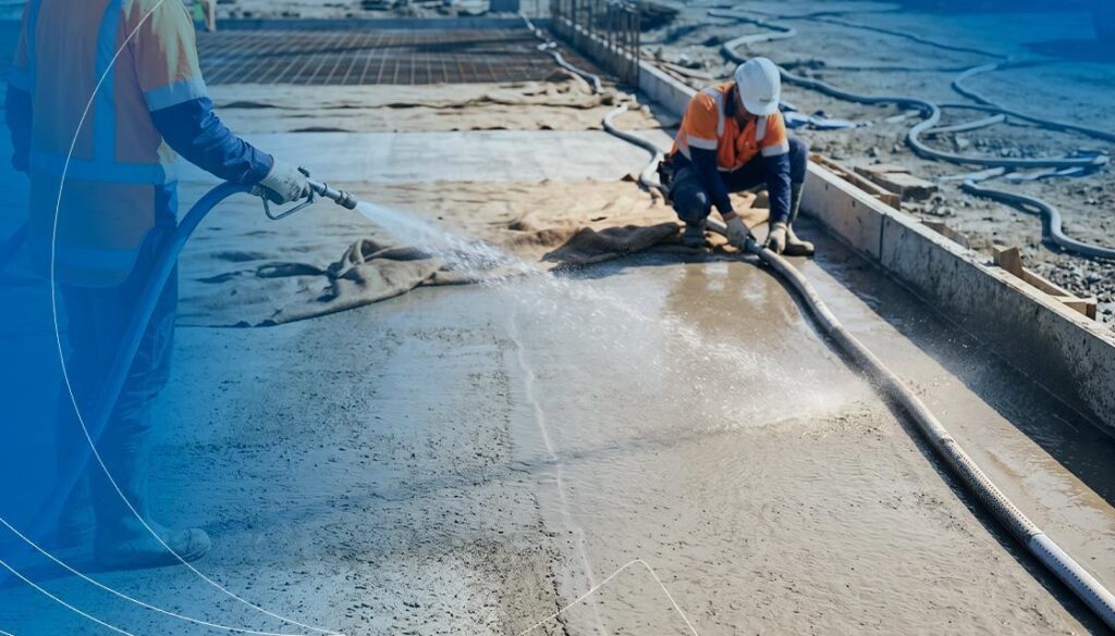 Cura do concreto: guia sobre técnicas, prazos e resistência